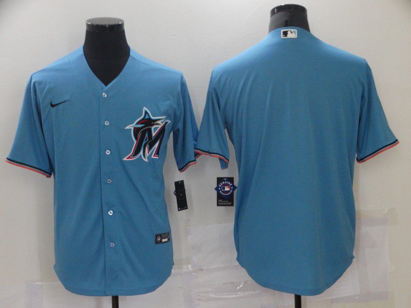 Men Miami Marlins Blank Blue Game 2021 Nike MLB Jersey->pittsburgh pirates->MLB Jersey